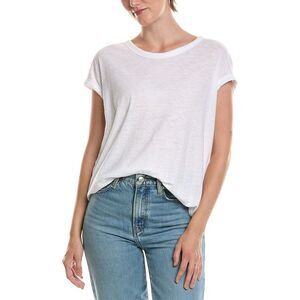 James Perse Womens  Circular Shell Top, White